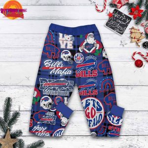 Buffalo Bills Grinch They Hate Us Christmas T Shirt Pajama Set 3