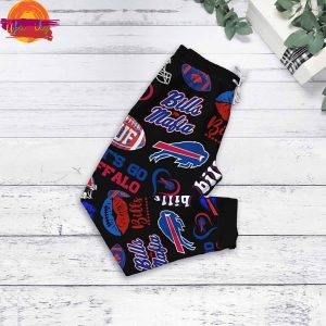 Buffalo Bills Kind Of Girl NFL Long Sleeve Pajama Set 3