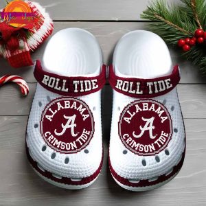 Christmas Alabama Crimson Tide Knit Effect Crocs Shoes