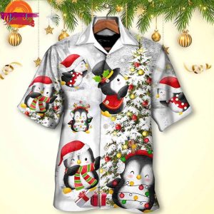 Christmas Chilling Penguin Family In Love Hawaiian Shirt Style 3