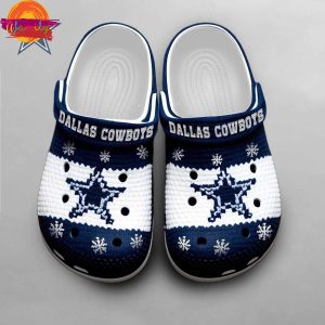 Christmas Dallas Cowboys Knit Effect NFL Crocs Shoes