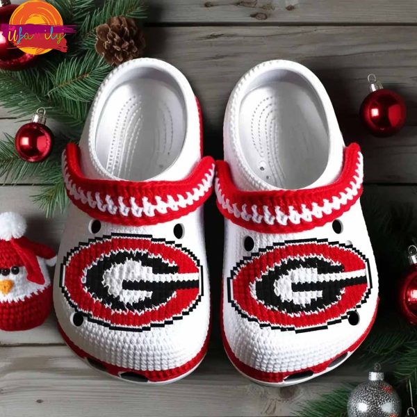 Christmas Georgia Bulldogs Knit Effect Crocs