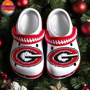 Christmas Georgia Bulldogs Knit Effect Crocs