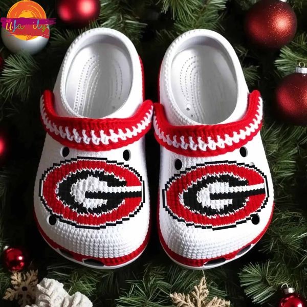 Christmas Georgia Bulldogs Knit Effect Crocs