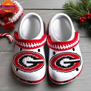 Christmas Georgia Bulldogs Knit Effect Crocs 3