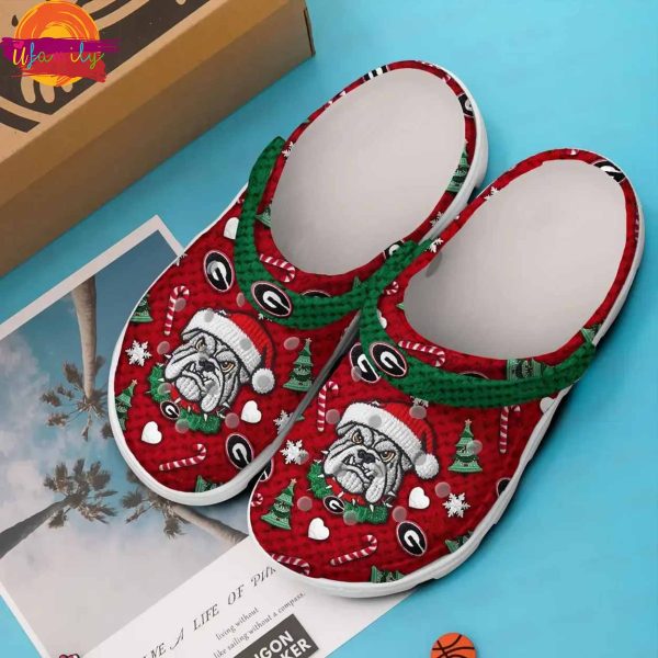 Christmas Georgia Bulldogs Knit Effect NCAA Crocs For Fans