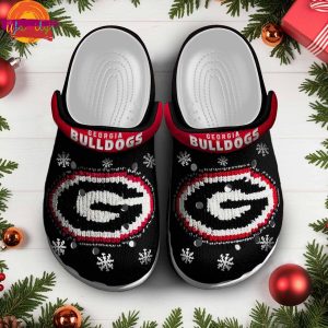 Christmas Georgia Bulldogs Knit Effect NCAA Crocs Shoes