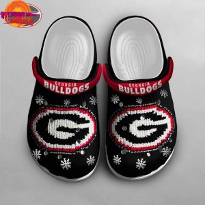 Christmas Georgia Bulldogs Knit Effect NCAA Crocs Shoes