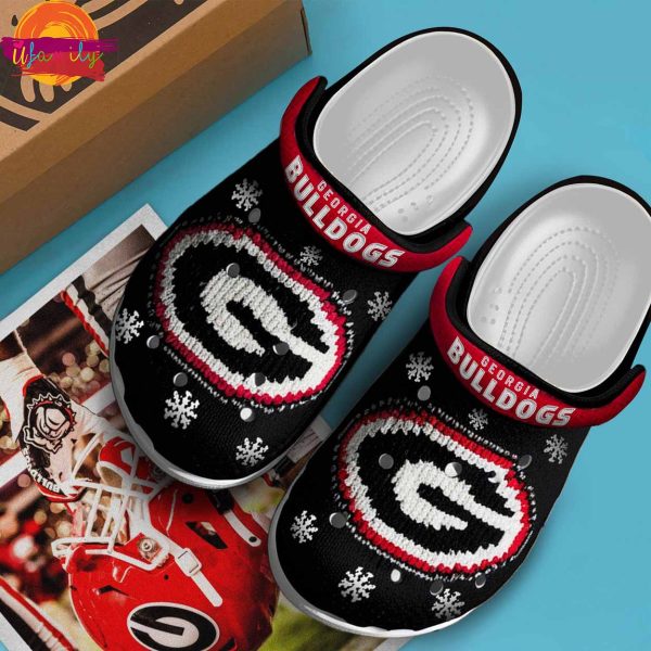 Christmas Georgia Bulldogs Knit Effect NCAA Crocs Shoes