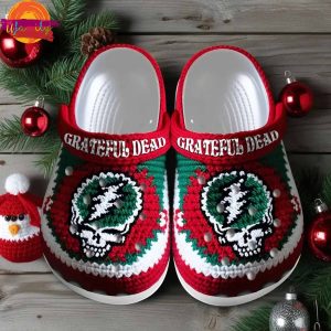 Christmas Grateful Dead Knit Effect Crocs