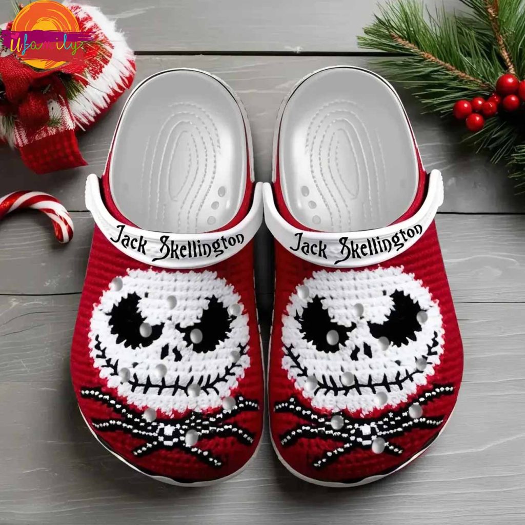 Christmas Jack Skellington Knit Effect Crocs