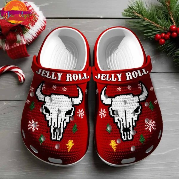 Christmas Jelly Roll Knit Effect Music Crocs