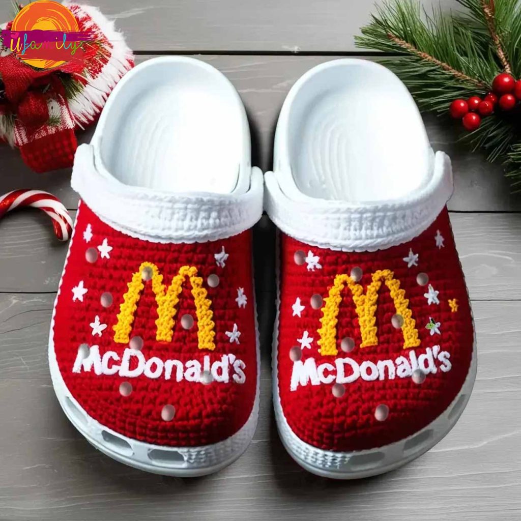 Christmas McDonald's Knit Effect Crocs