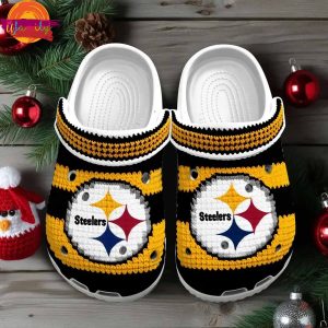 Christmas Pittsburgh Steelers Knit Effect Crocs