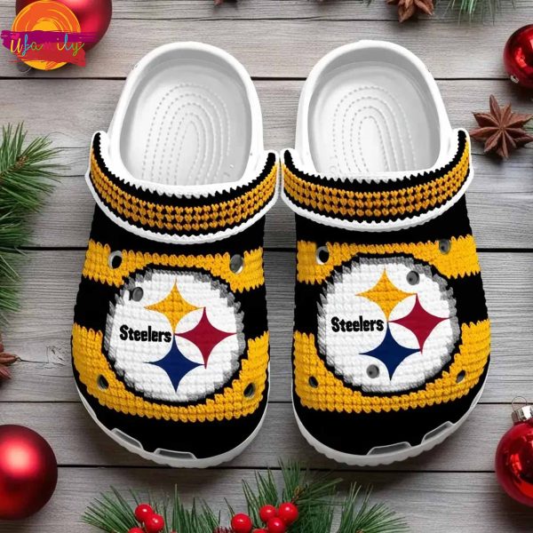 Christmas Pittsburgh Steelers Knit Effect Crocs