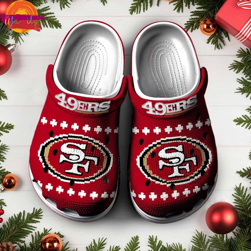 Christmas San Francisco 49ers Knit Effect Crocs