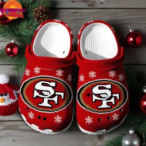 Christmas San Francisco 49ers Knit Effect Sport Crocs