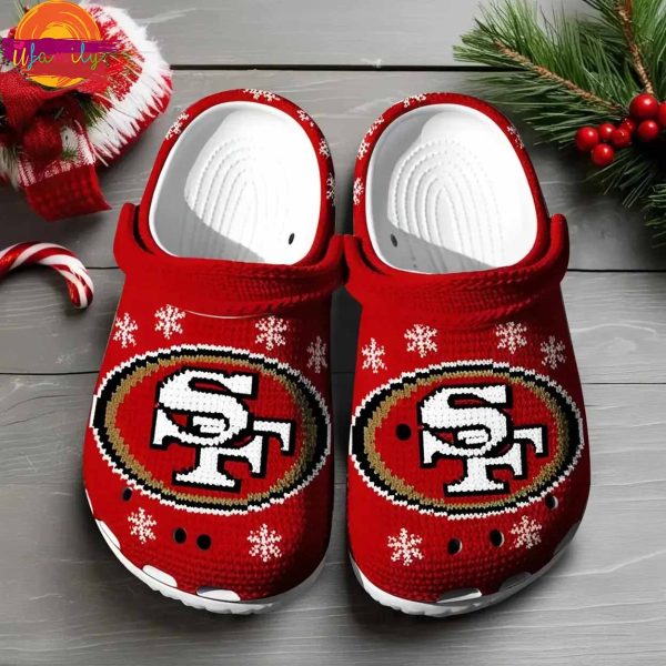 Christmas San Francisco 49ers Knit Effect Sport Crocs