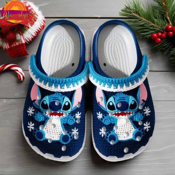 Christmas Stitch Knit Effect Crocs Shoes