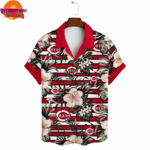 Cincinnati Reds Floral Hawaiian Shirt Style 3