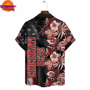 Cincinnati Reds Patriotic Floral Hawaiian Shirt Style