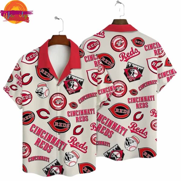 Cincinnati Reds Retro Logos Hawaiian Shirt Style