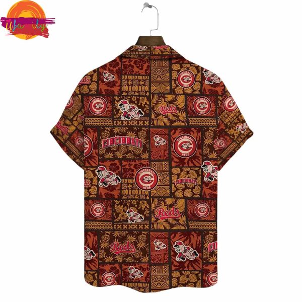 Cincinnati Reds Tribal Patchwork Hawaiian Shirt Style