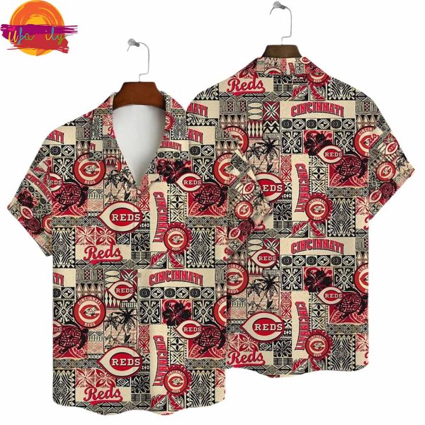 Cincinnati Reds Vintage Patchwork Hawaiian Shirt Style