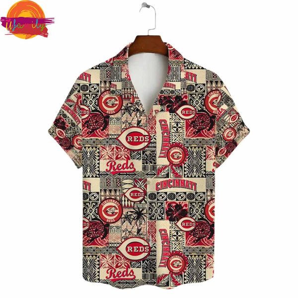 Cincinnati Reds Vintage Patchwork Hawaiian Shirt Style