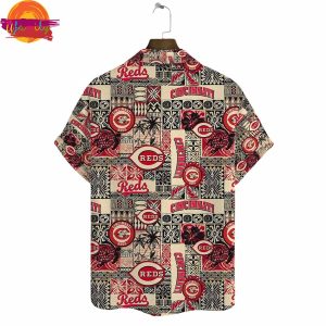 Cincinnati Reds Vintage Patchwork Hawaiian Shirt Style 3