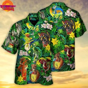 Cocktail And Dragon Tropical Hello Summer Hawaiian Shirt Style 1