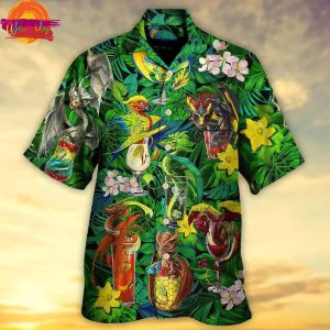 Cocktail And Dragon Tropical Hello Summer Hawaiian Shirt Style