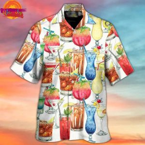 Cocktail Packed Born To Drink Hawaiian Shirt Style 2