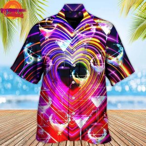 Cocktail Party Romantic Sweet Heart Neon Light Hawaiian Shirt Style 2