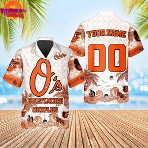 Custom Baltimore Orioles Wave Rider Hawaiian Shirt Style