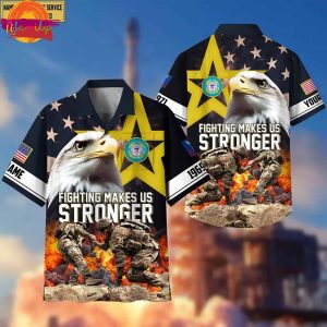 Custom Eagles Hawaiian Shirt Fireting Make Us Stronger 1