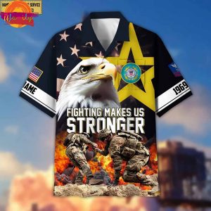 Custom Eagles Hawaiian Shirt Fireting Make Us Stronger 2