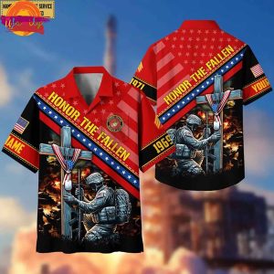 Custom Honor The Fallen Veteran Hawaiian Shirt Style 1