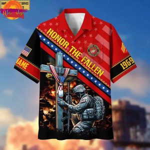 Custom Honor The Fallen Veteran Hawaiian Shirt Style 2