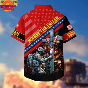 Custom Honor The Fallen Veteran Hawaiian Shirt Style 3