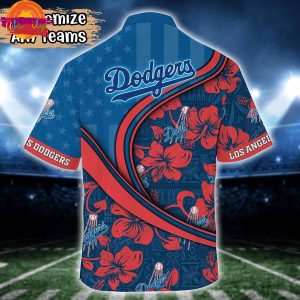 Custom Los Angeles Dodgers MLB Us Flag Hawaiian Shirt 3