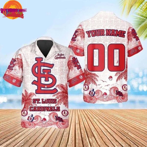 Custom Red Wave St. Louis Cardinals Tropical Shirt Style