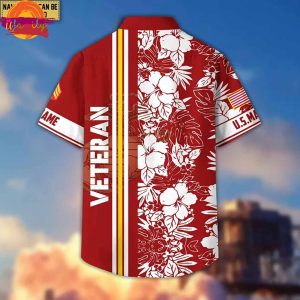 Custom US MARINES Flowers Hawaiian Shirt Style 3