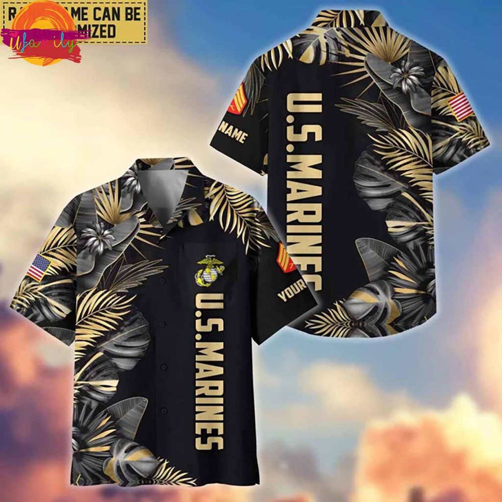 Custom US Marine Military Hawaiian Shirt