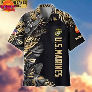 Custom US Marine Military Hawaiian Shirt 3