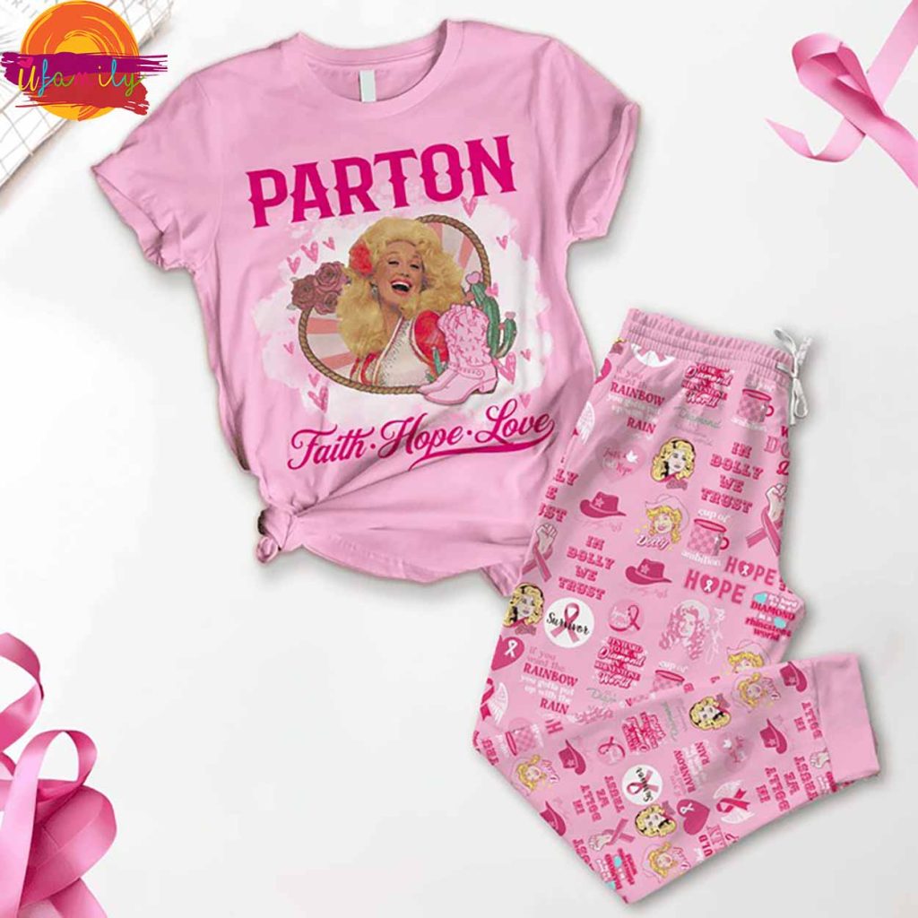 Dolly Parton Faith Hope Love T Shirt Pajama Set