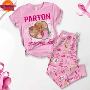 Dolly Parton Faith Hope Love T Shirt Pajama Set 1