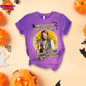 Dressed Up For A Big Date Jovi Girl With Bon Jovi This Halloween T Shirt Pajama Set