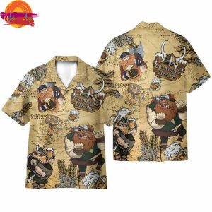 Drinking Beer Viking Funny Hawaiian Shirt Style