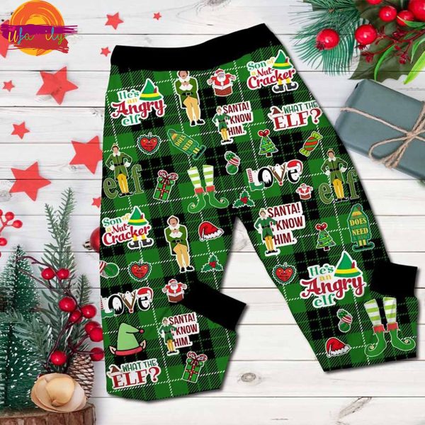 Elf Christmas T Shirt Pajama Set